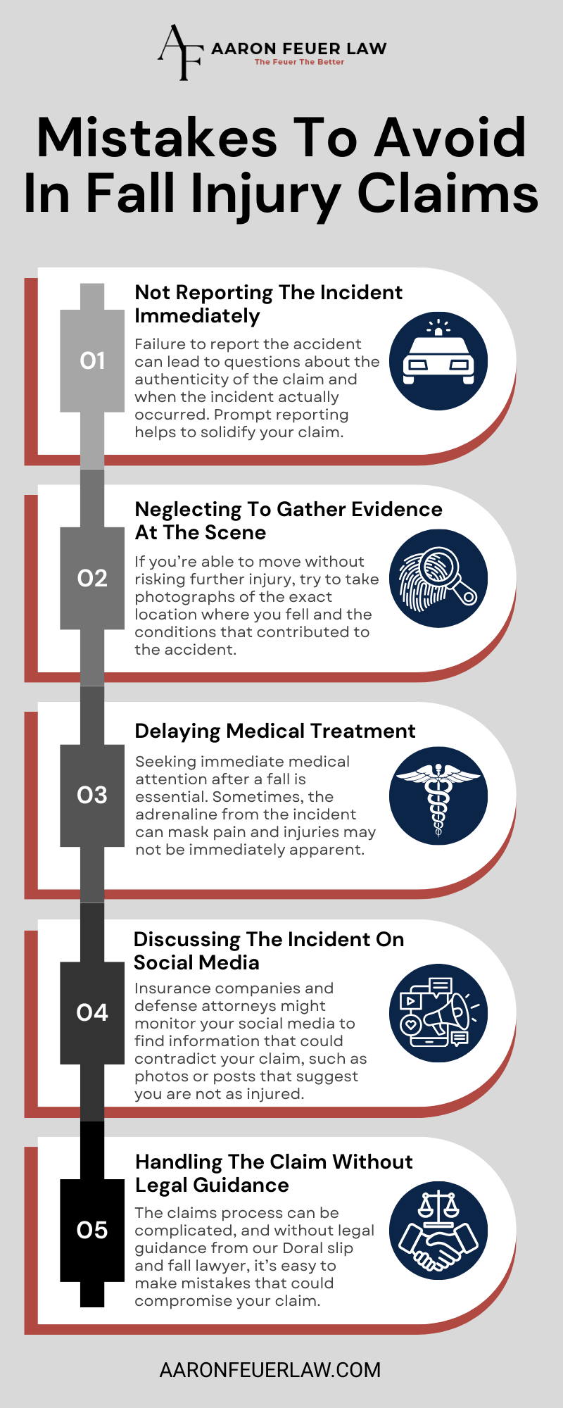 Mistakes To Avoid In Fall Injury Claims Infographic